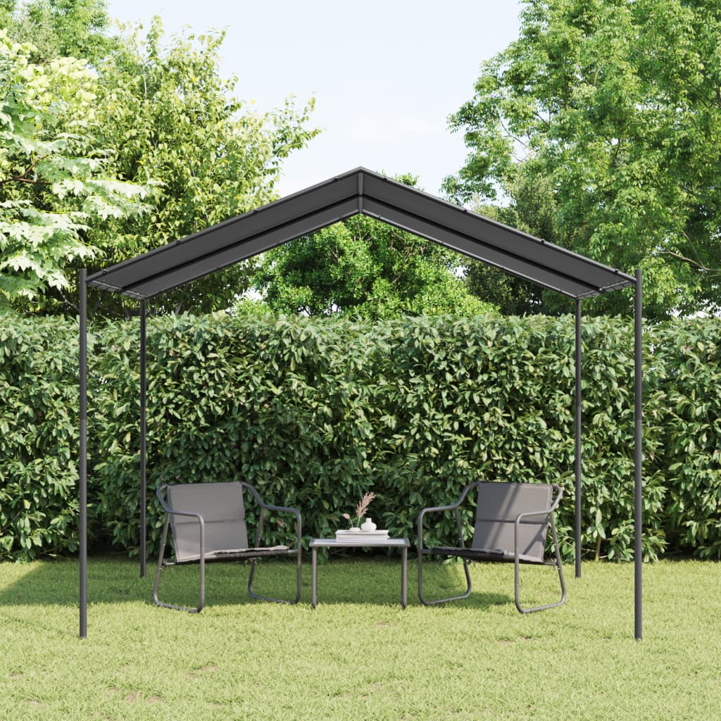 Vidaxl Gaart Pavillon 3x3 m Stol a Stoff Anthracit -Colored