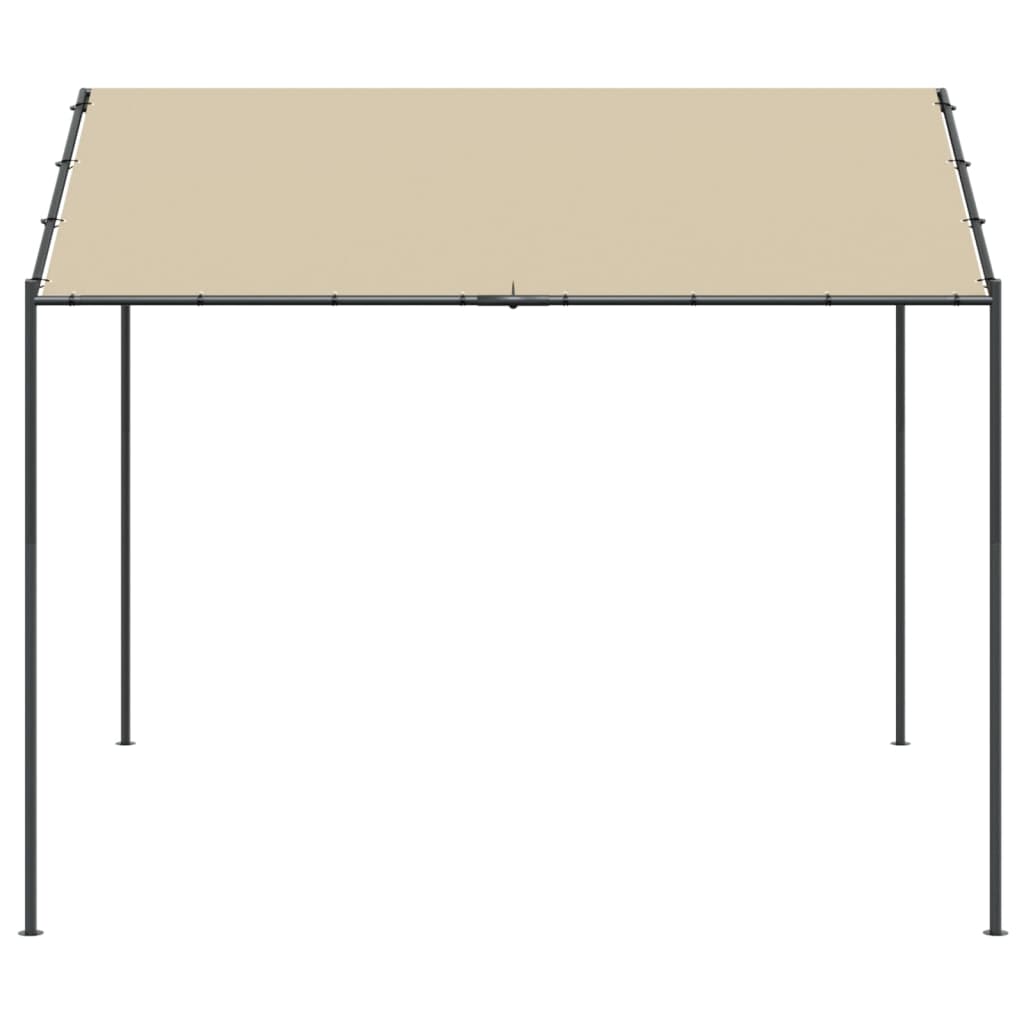 Vidaxl Garden Pavilion 3x3 m Acciaio e tessuto beige