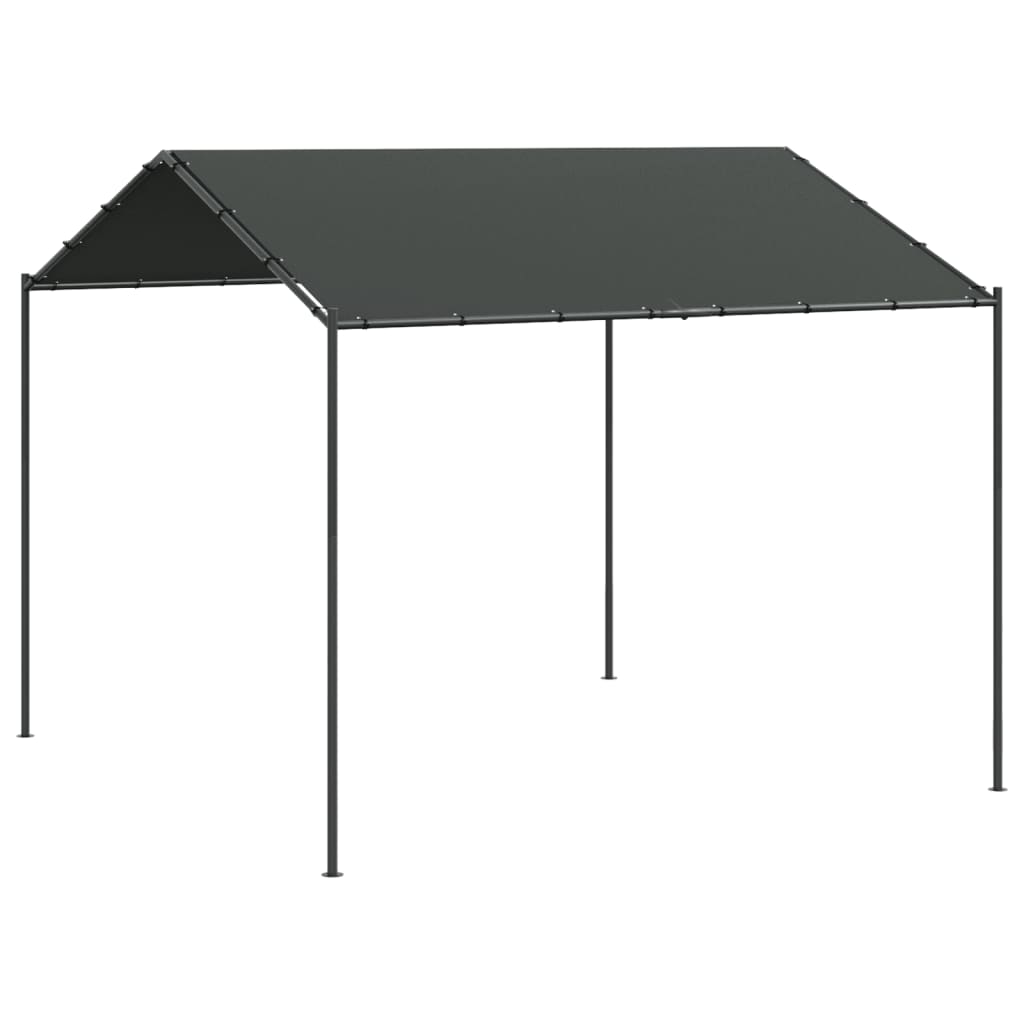 Vidaxl Gaart Pavillon 4x4 m Stol an Stoff Anthracit -Colored