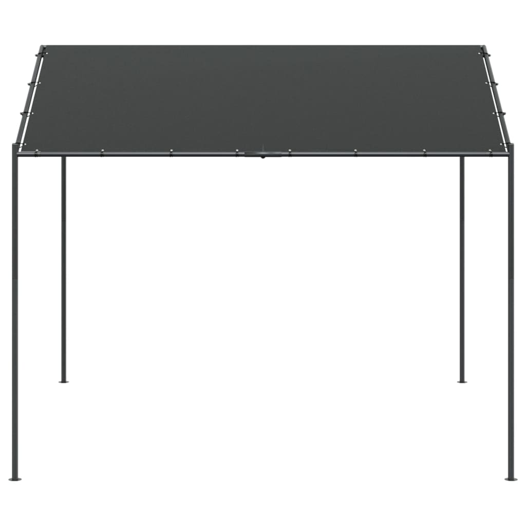 Vidaxl Gaart Pavillon 4x4 m Stol an Stoff Anthracit -Colored