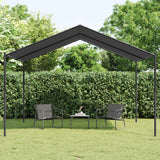 Vidaxl Gaart Pavillon 4x4 m Stol an Stoff Anthracit -Colored
