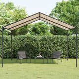 Vidaxl Garden Pavilion 4x4 M ocel a tkanina béžová