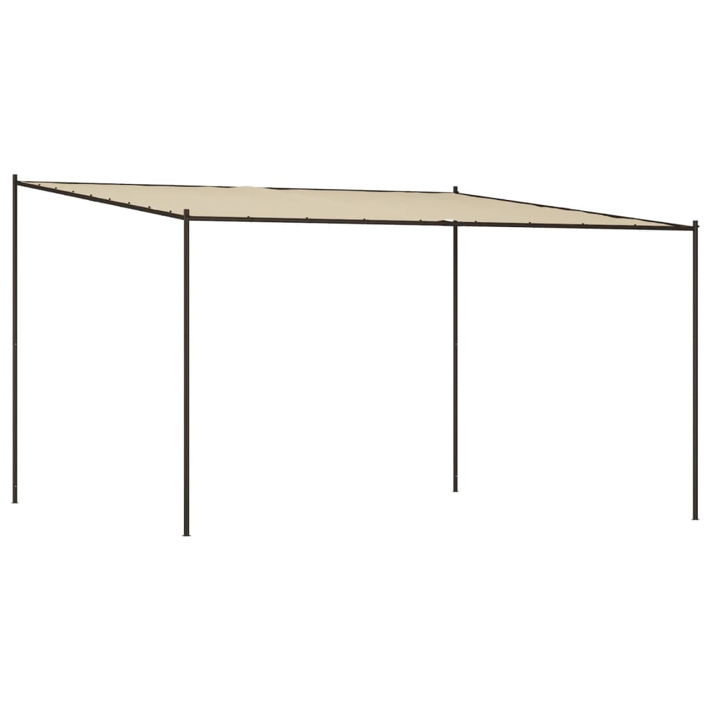 Vidaxl arbor 4x4 m 180 g m² tkanina a ocelová béžová