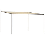 Vidaxl arbor 4x4 m 180 g m² tkanina a ocelová béžová
