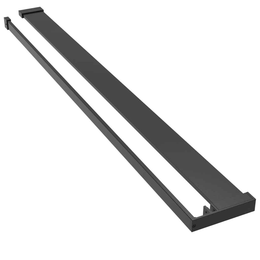 Vidaxl sprcha pro procházku -ve sprchové stěně 115 cm hliníková černá