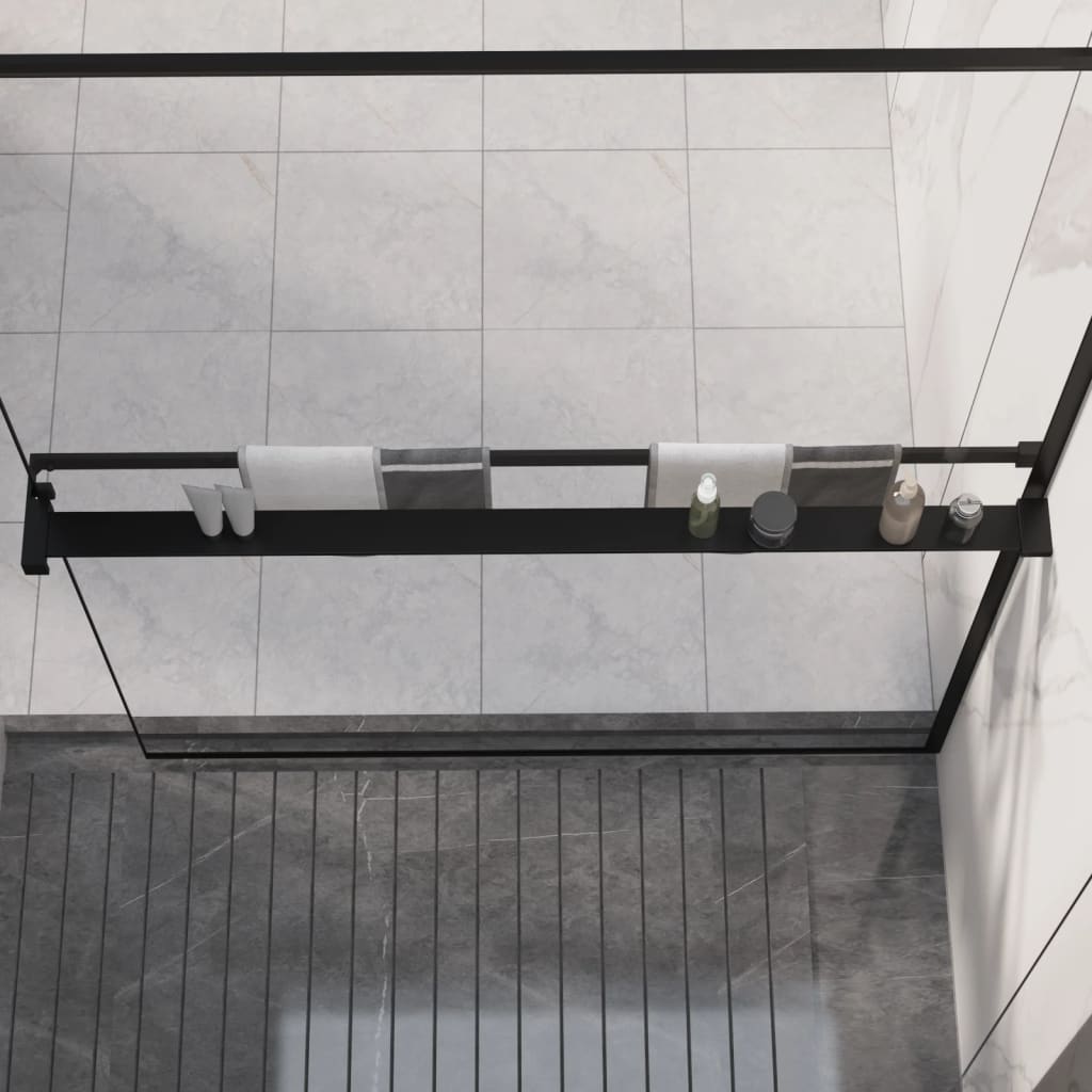 Vidaxl brusebad til gåtur -i brusevæg 118 cm aluminium sort