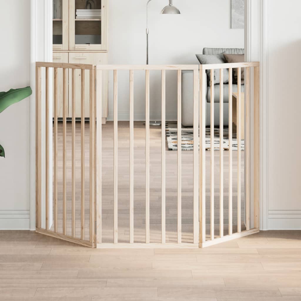 Vidaxl hundegjerde sammenleggbar 3 paneler 150 cm Poplar tre