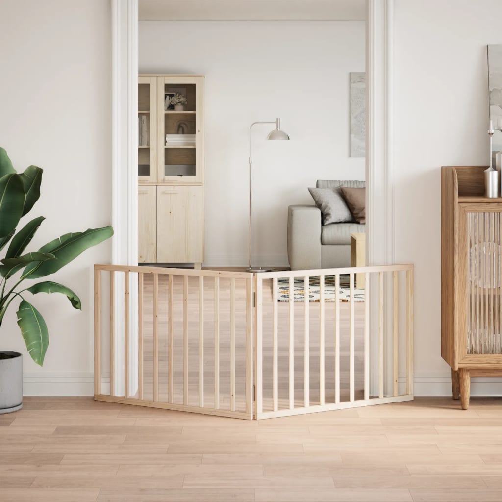 Vidaxl psí plot skládací 2 panely 160 cm topol dřevo