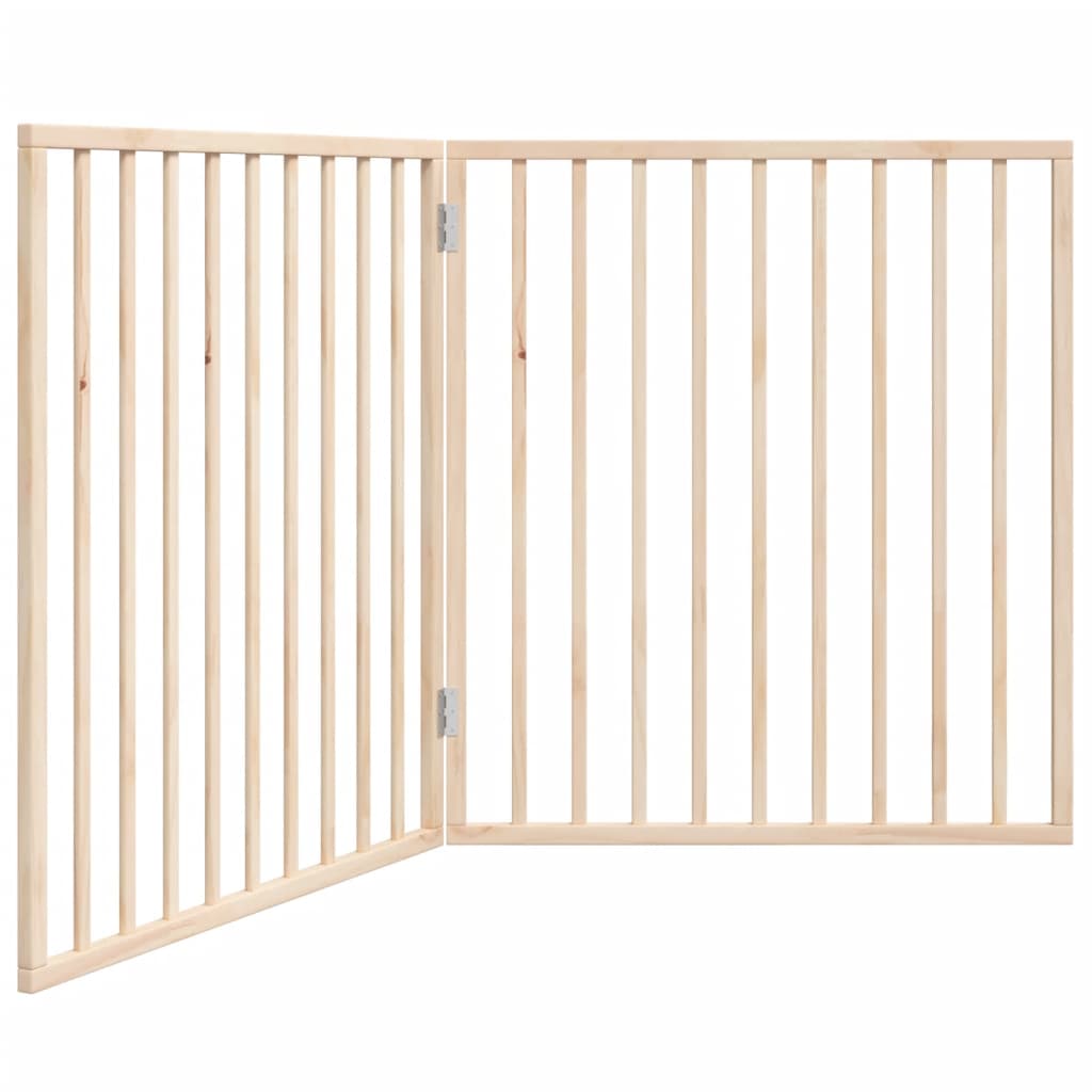 Vidaxl psí plot skládací 2 panely 160 cm topol dřevo