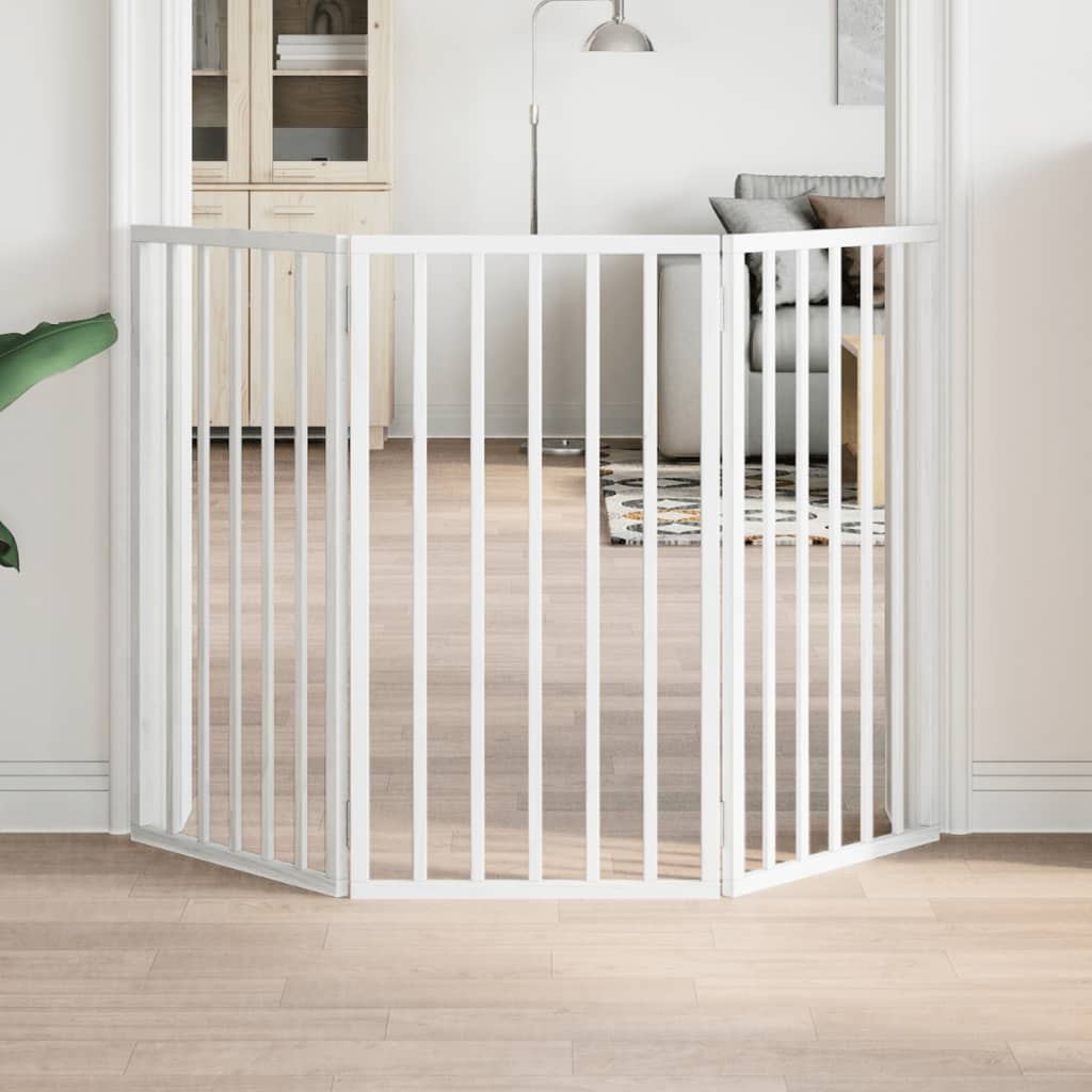 Vidaxl psí plot skládací 3 panely 150 cm populierhout bílý