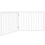 Vidaxl Hundezaun zusammenklappbar 2 Panels 160 cm Pappelholz Weiß weiß
