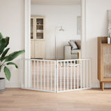 Vidaxl Hundezaun zusammenklappbar 2 Panels 160 cm Pappelholz Weiß weiß