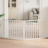 Vidaxl Hundezaun zusammenklappbar 2 Panels 160 cm Pappelholz Weiß weiß