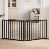 VidaXL dog fence Collapsible 2 panels 160 cm Populierhout Black