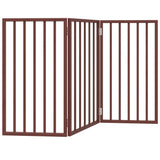 VidaXL dog fence Collapsible 3 panels 150 cm poplar wood brown