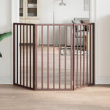 VidaXL dog fence Collapsible 3 panels 150 cm poplar wood brown