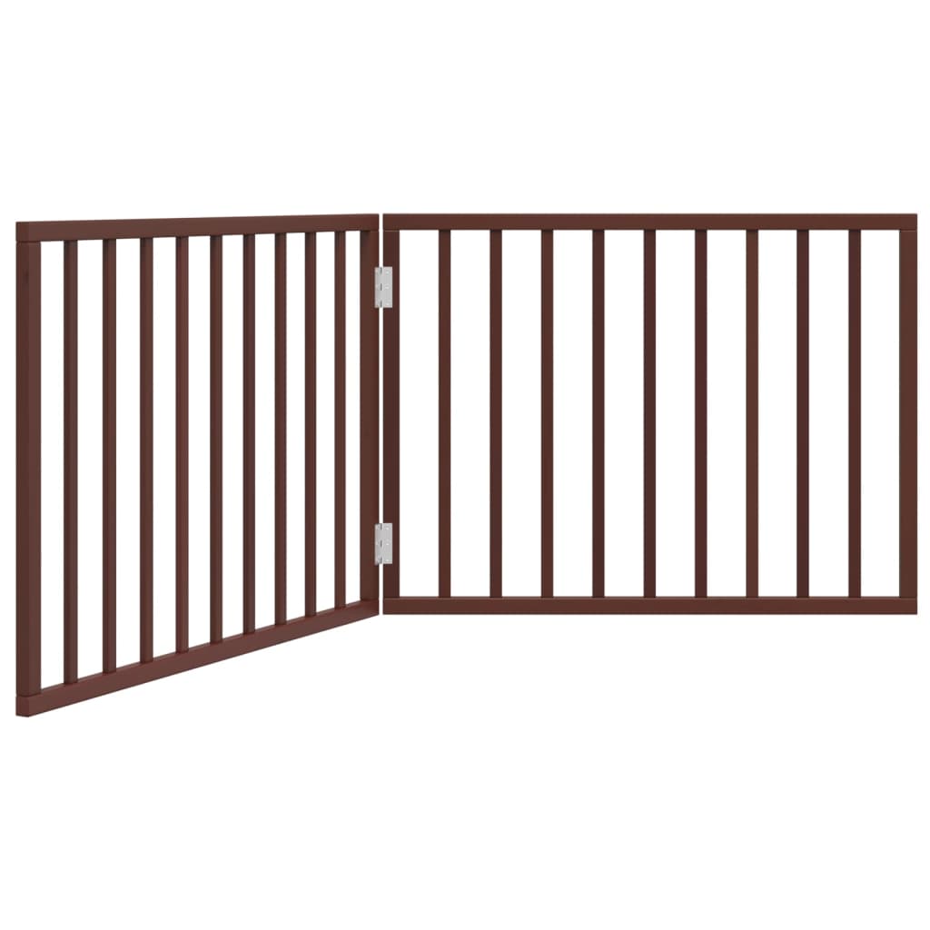 VidaXL dog fence Collapsible 2 panels 160 cm poplar wood brown