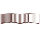 Vidaxl Hundezaun zusammenklappbar 4 Paneele 320 cm Pappelholz braun