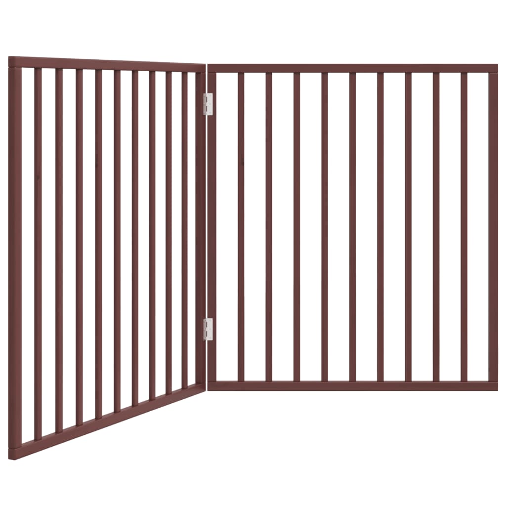 VidaXL dog fence Collapsible 2 panels 160 cm poplar wood brown