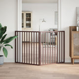 VidaXL dog fence Collapsible 2 panels 160 cm poplar wood brown