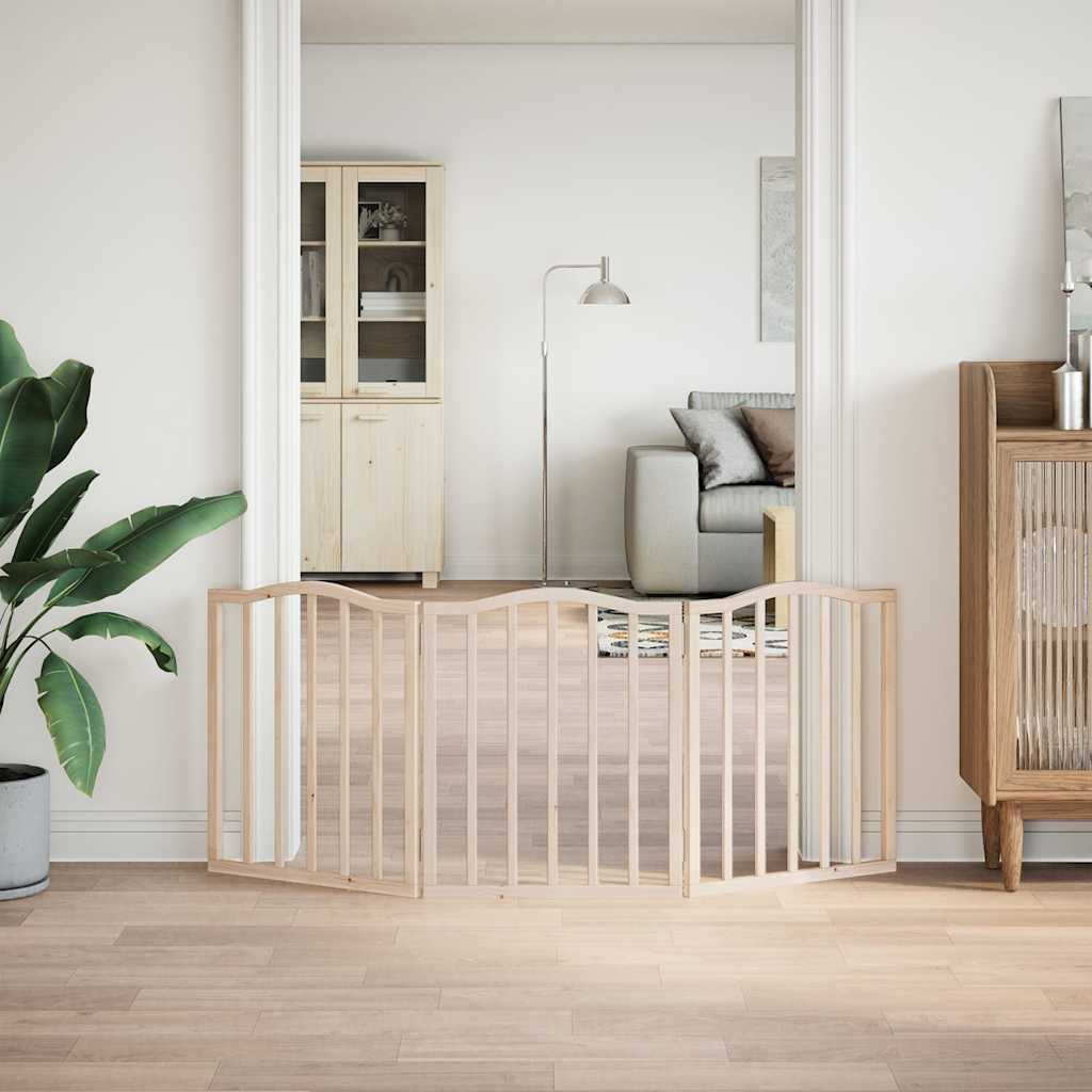 Vidaxl psí plot skládací 3 panely 150 cm topol dřevo