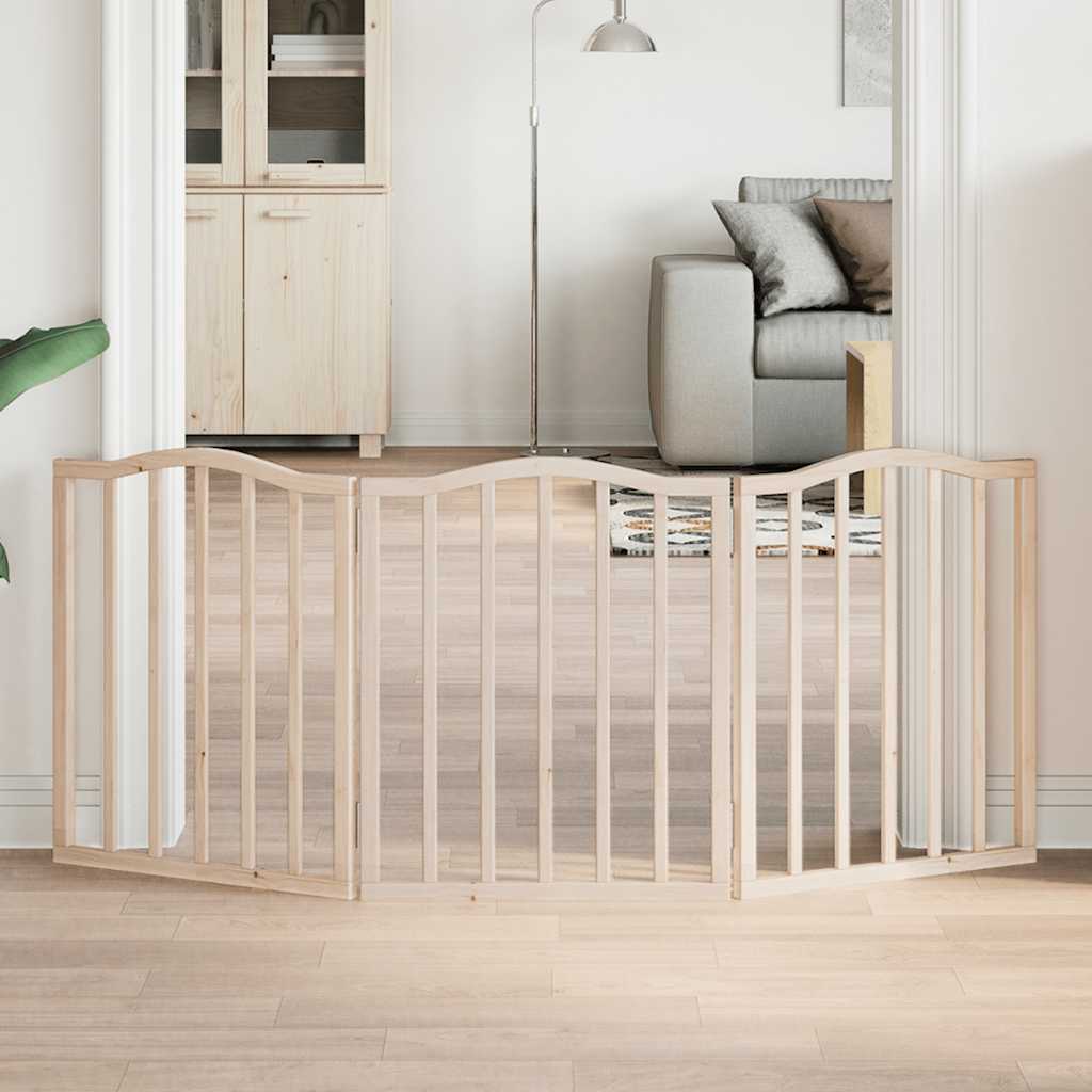 Vidaxl psí plot skládací 3 panely 150 cm topol dřevo