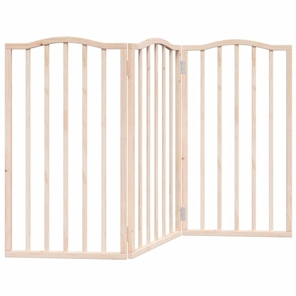 Vidaxl Dog Fence Plegable 3 paneles de 150 cm de madera de álamo