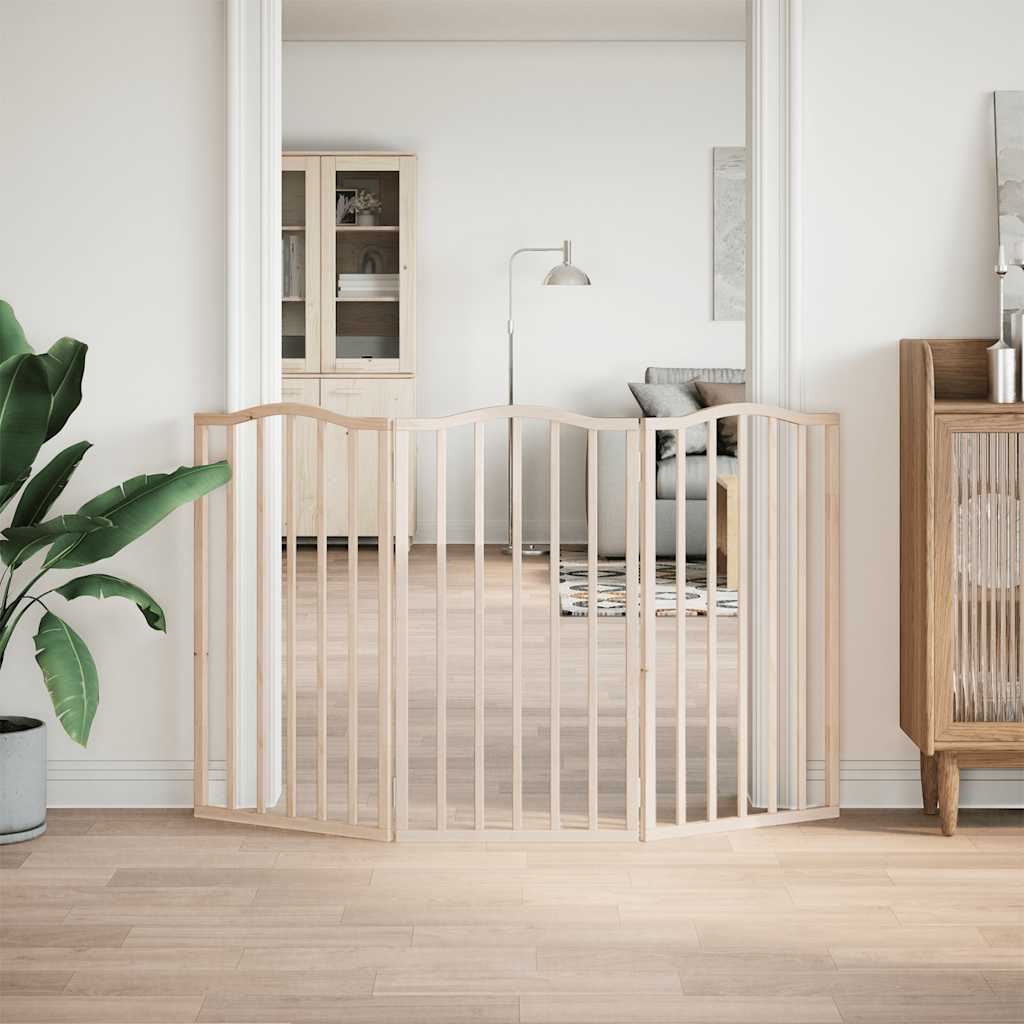 Vidaxl psí plot skládací 3 panely 150 cm topol dřevo