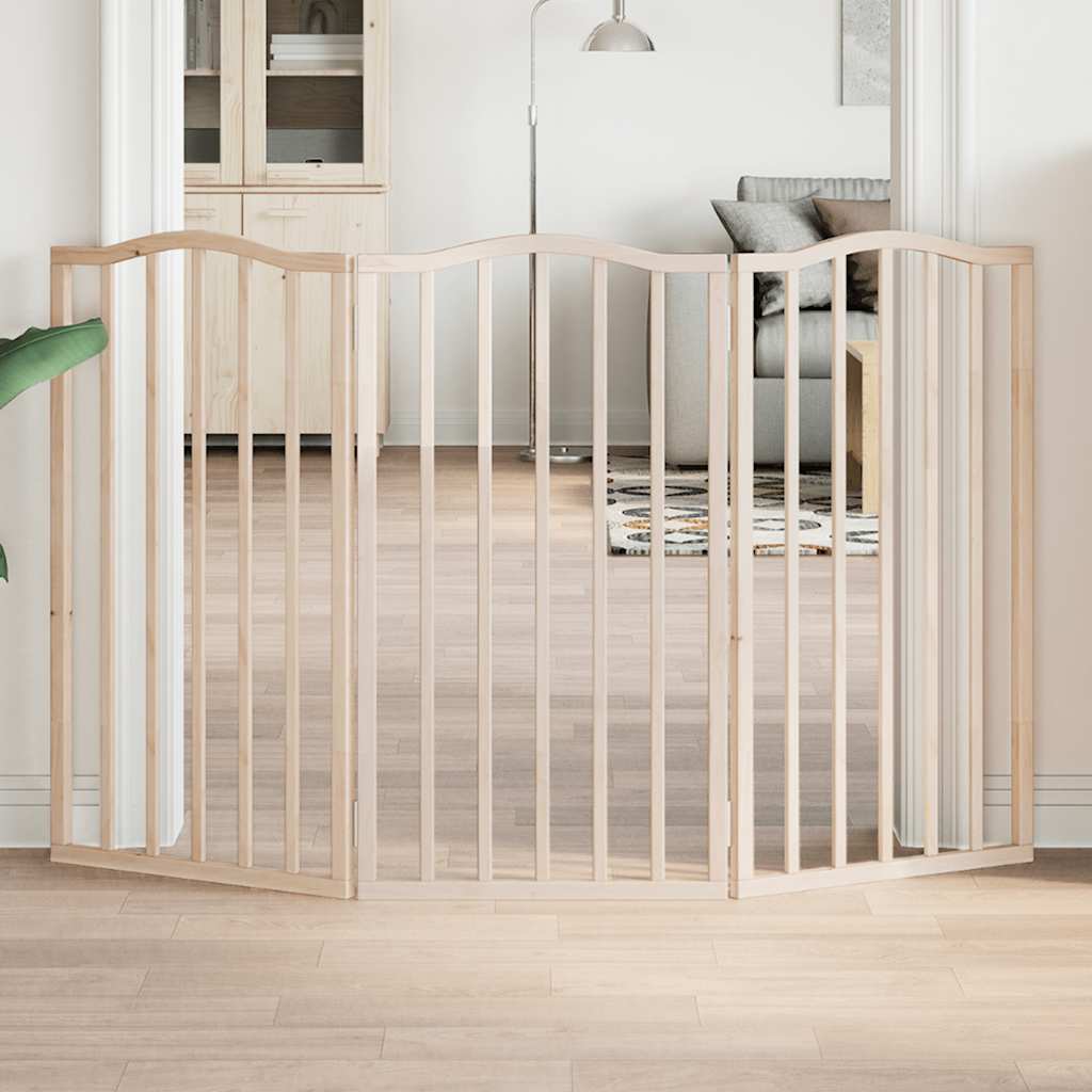 Vidaxl psí plot skládací 3 panely 150 cm topol dřevo