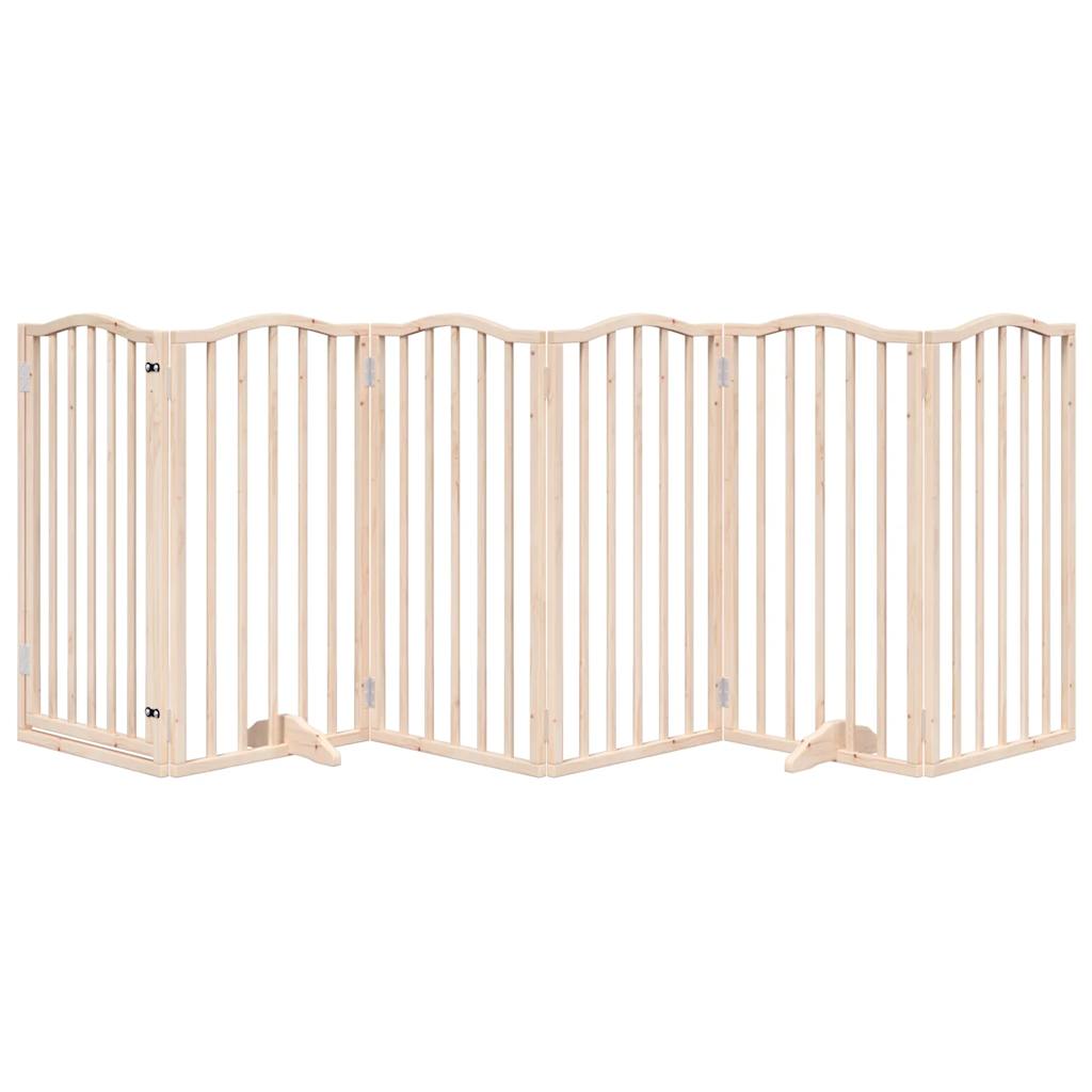 Vidaxl hundegjerde sammenleggbar 6 paneler 300 cm poppel tre