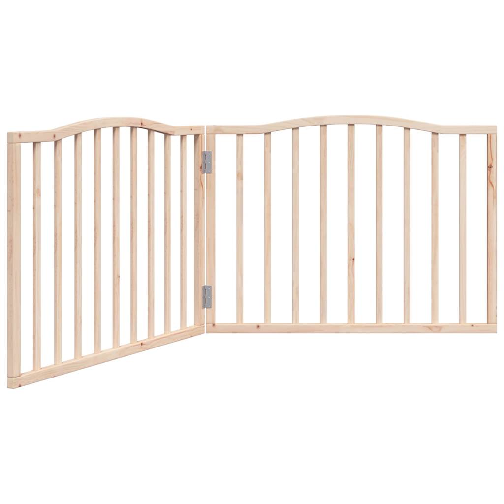 Vidaxl psí plot skládací 2 panely 160 cm topol dřevo