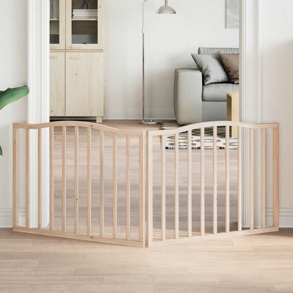 Vidaxl hundegjerde sammenleggbar 2 paneler 160 cm Poplar tre