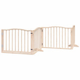 Vidaxl Dog Fencing Foldbar med dør 4 paneler 320 cm poppeltræ