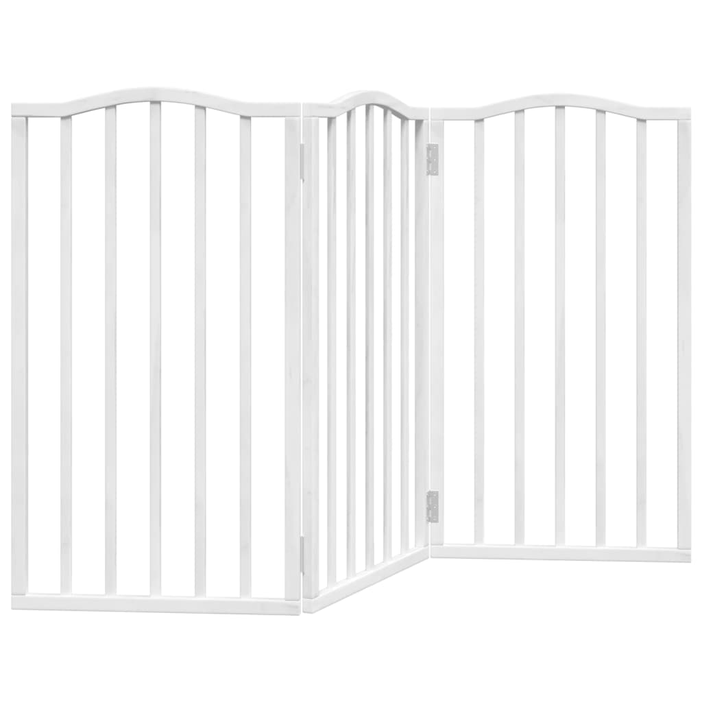 Vidaxl hund hegn sammenfoldelig 3 paneler 150 cm Populierhout White