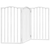 Vidaxl hund hegn sammenfoldelig 3 paneler 150 cm Populierhout White