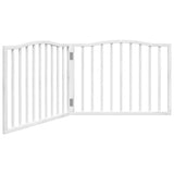 VidaXL dog fence Collapsible 2 panels 160 cm poplar wood white