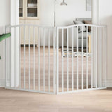 VidaXL dog fence Collapsible 2 panels 160 cm poplar wood white