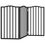 Vidaxl hundegjerde sammenleggbar 3 paneler 150 cm Poplar tre svart