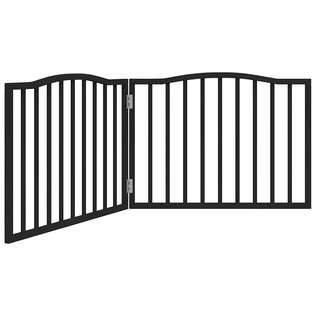 Vidaxl psí plot skládací 2 panely 160 cm populierhout černý