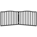 VidaXL dog fence Collapsible 2 panels 160 cm Populierhout Black