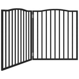 Vidaxl Dog Fence Collapsible 2 pannelli 160 cm Populierhout Nero
