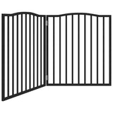 VidaXL dog fence Collapsible 2 panels 160 cm Populierhout Black