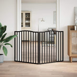 VidaXL dog fence Collapsible 2 panels 160 cm Populierhout Black