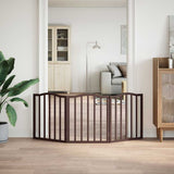 Vidaxl dog fence Collapsible 3 panels 150 cm Populier wood Brown oak
