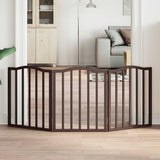 Vidaxl dog fence Collapsible 3 panels 150 cm Populier wood Brown oak