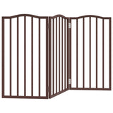 Vidaxl Dog Fence Capible 3 panele 150 cm populaier drewniany brązowy dąb