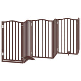 VidaXL dog fence Collapsible 6 panels 300 cm poplar wood brown oak