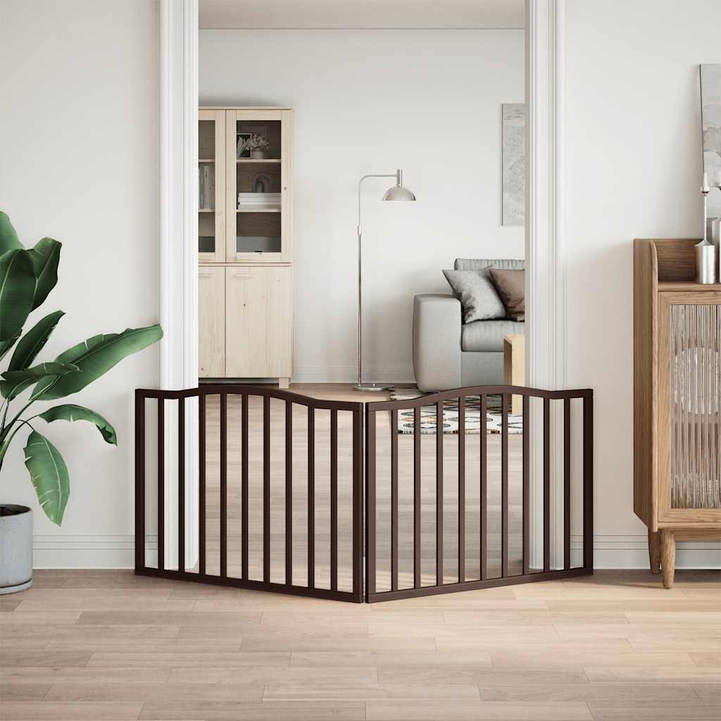 Vidaxl dog fence Collapsible 2 panels 160 cm Populier wood Brown oak