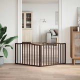 Vidaxl dog fence Collapsible 2 panels 160 cm Populier wood Brown oak