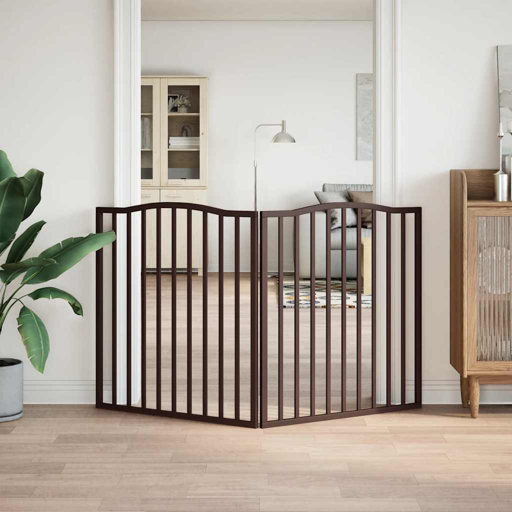 Fence de chien Vidaxl Panels 2 panneaux 160 cm Poplar Brown Brown